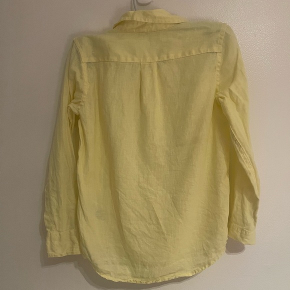 Janie and Jack Yellow Boys Button Down Shirt Sz 6 | Preppy Spring Style - Picture 3 of 5